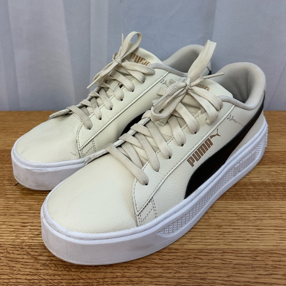 Puma Cream Smash Platform v3 Sneakers Womens Size 10